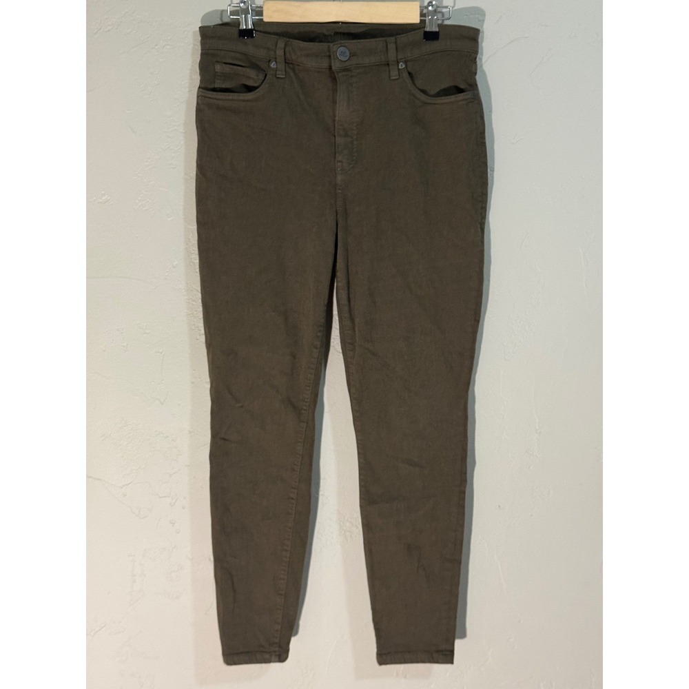 kut from the kloth olive green connie slim ankle skinny size 12 stretch